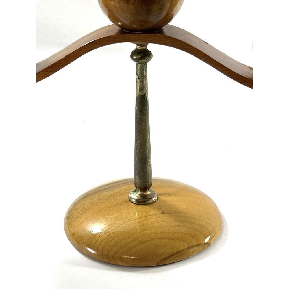 MCM Myrtlewood Candle Holder Set Oregon Myrtle Craft Studios 3 Arm + 2 Single - Picture 6 of 9